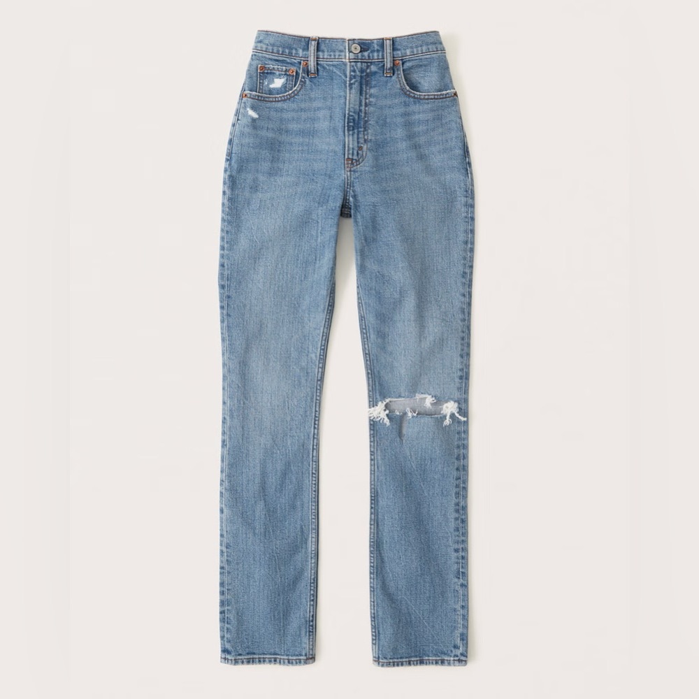 Abercrombie and Fitch Curve Love 90s Straight Ultra High Rise Jeans